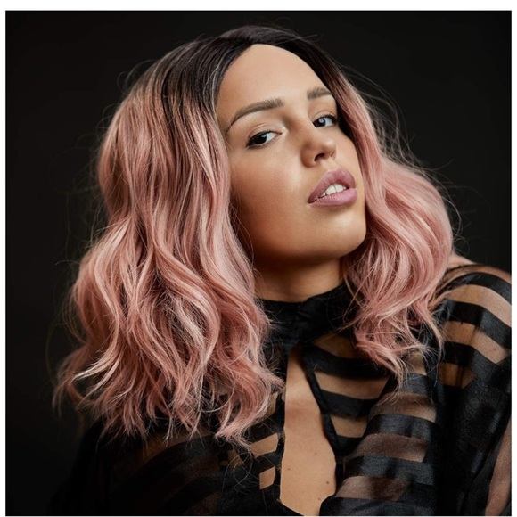 Short Bob Pink Lace Front Wig